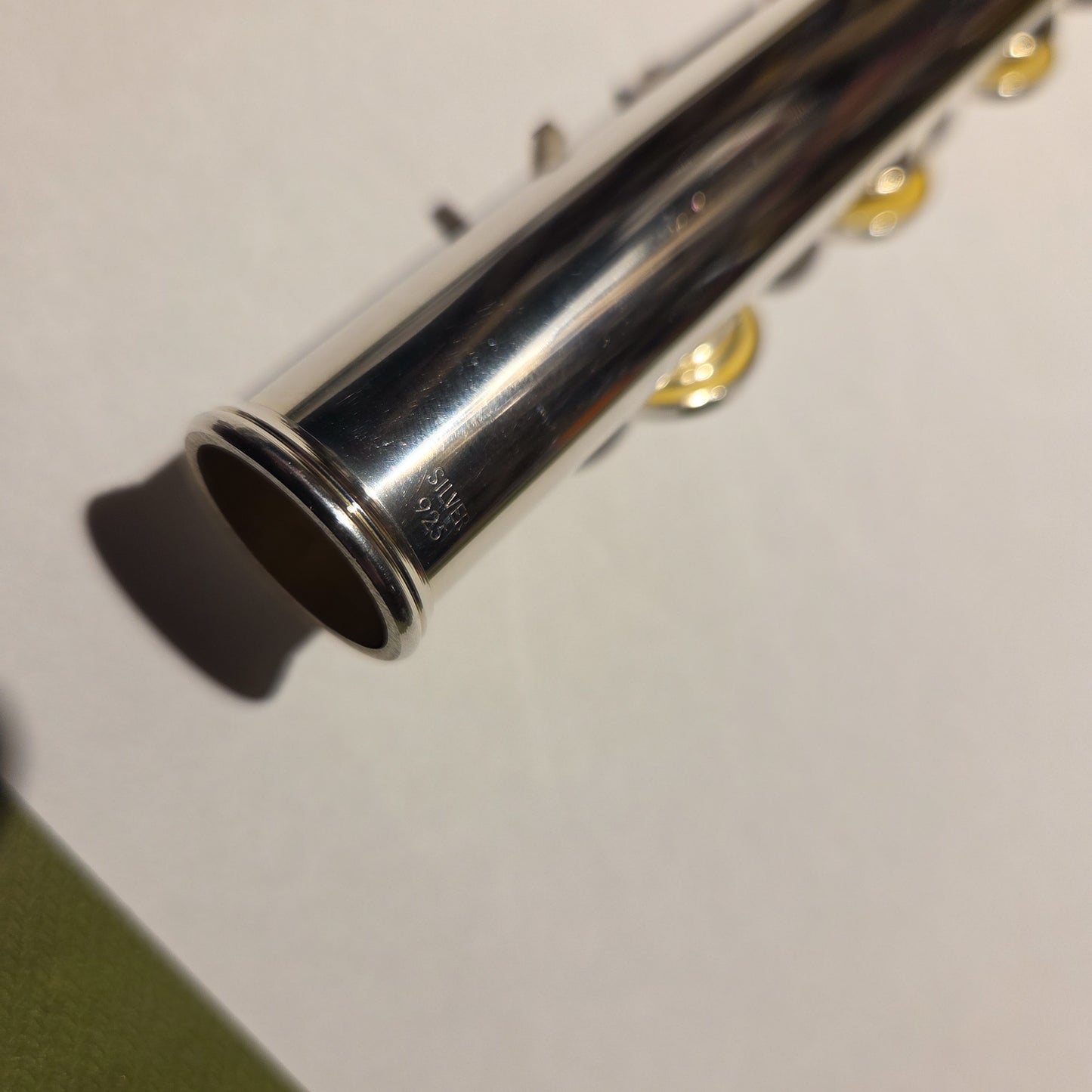 Yamaha YFL-581 Open Hole Silver Flute with original case, serviced and cleaned.