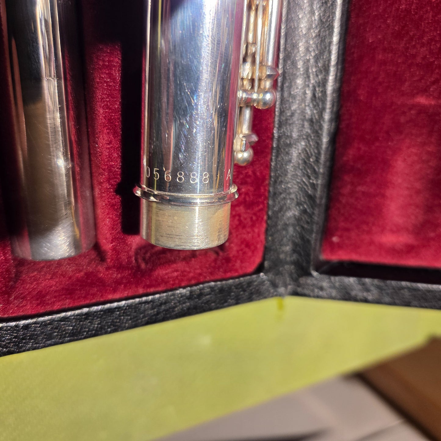 Yamaha YFL-581 Open Hole Silver Flute with original case, serviced and cleaned.