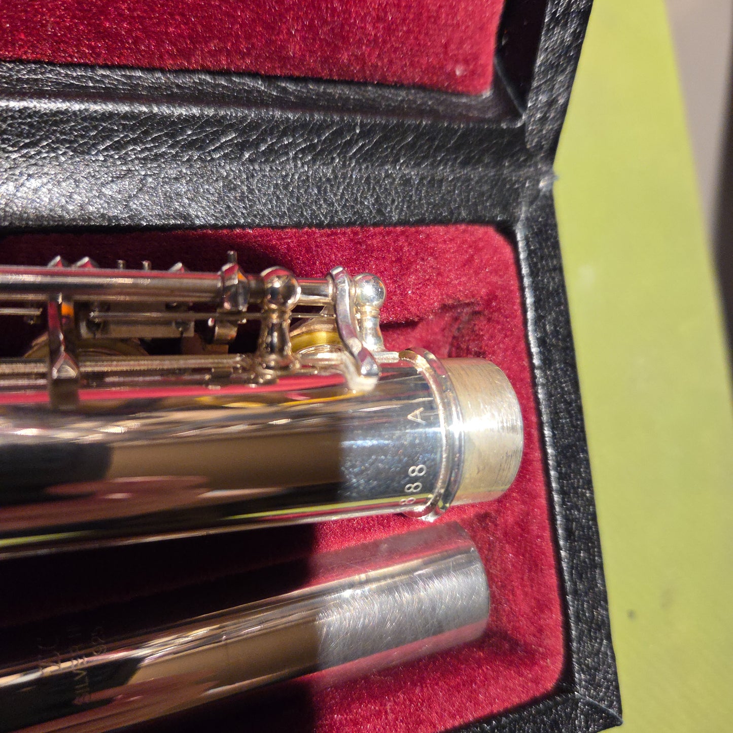 Yamaha YFL-581 Open Hole Silver Flute with original case, serviced and cleaned.