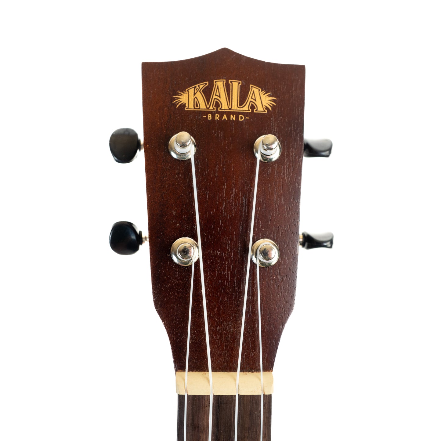 Kala satin mahogany long neck soprano ukulele, engraved rosette with Fender gigbag