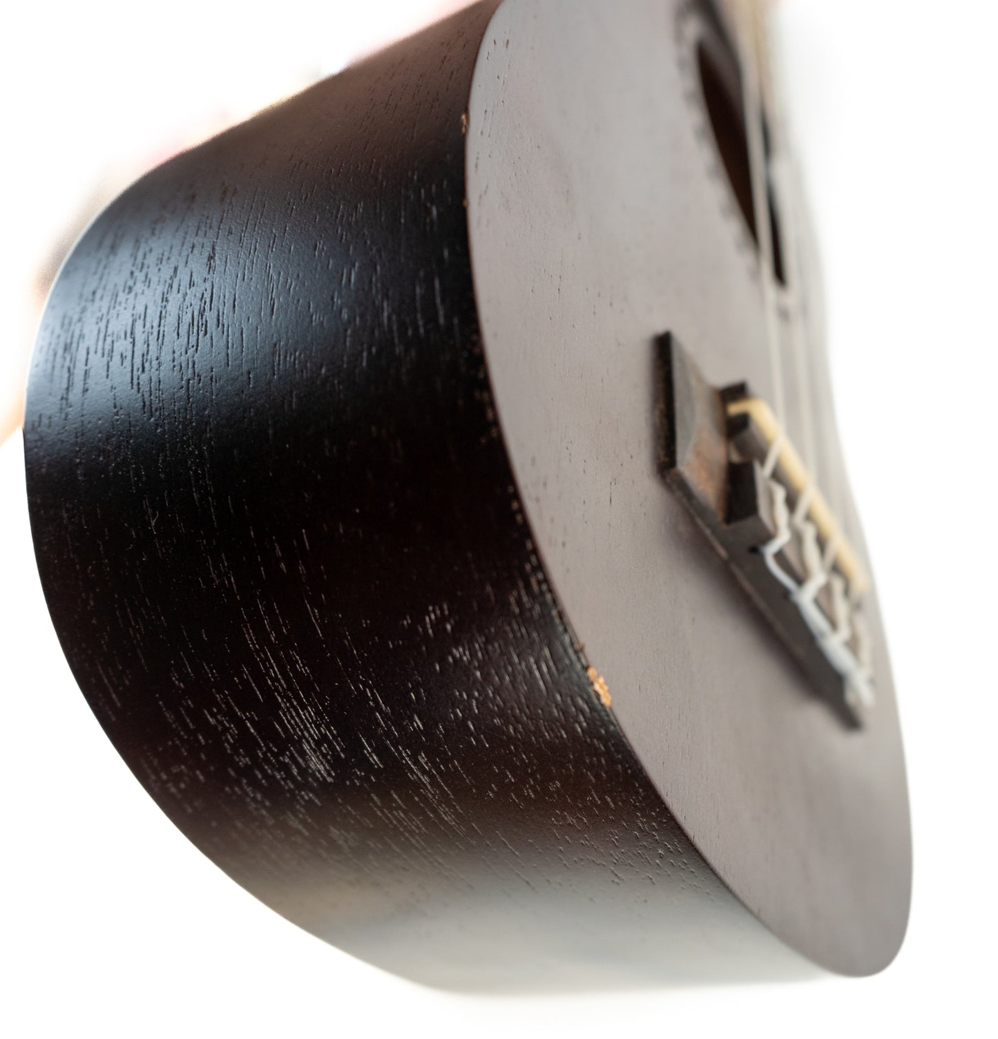 Kala satin mahogany long neck soprano ukulele, engraved rosette with Fender gigbag