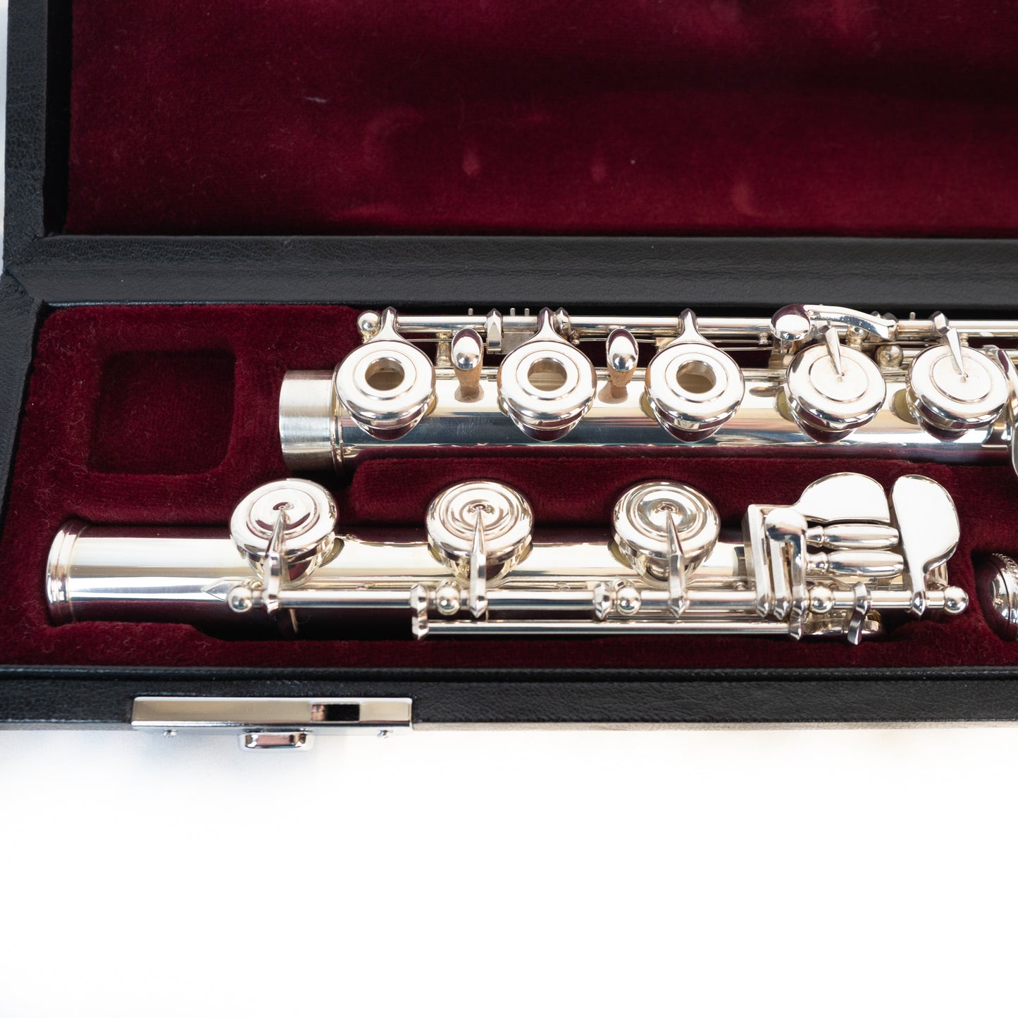 Yamaha YFL-581 Open Hole Silver Flute with original case, serviced and cleaned.