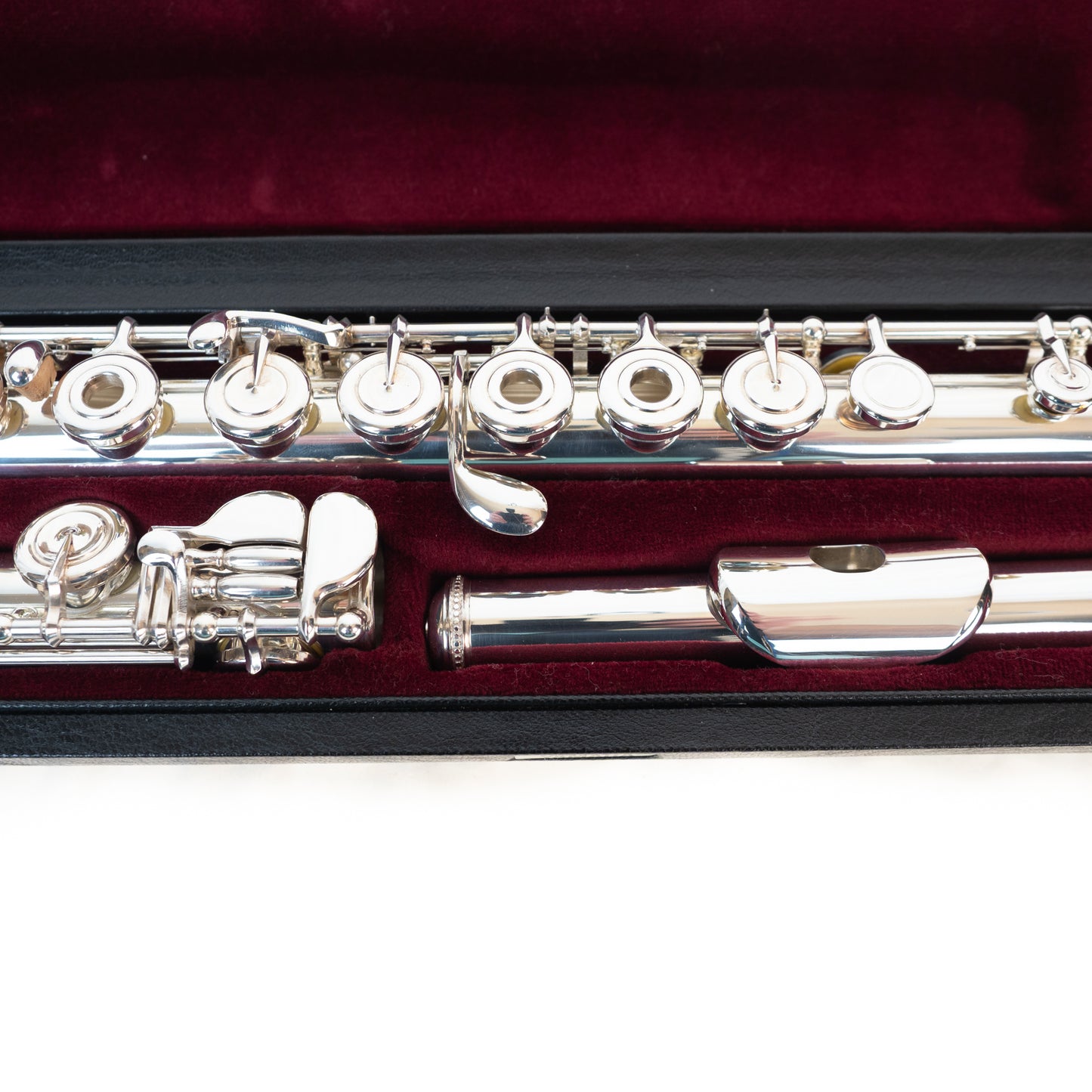Yamaha YFL-581 Open Hole Silver Flute with original case, serviced and cleaned.