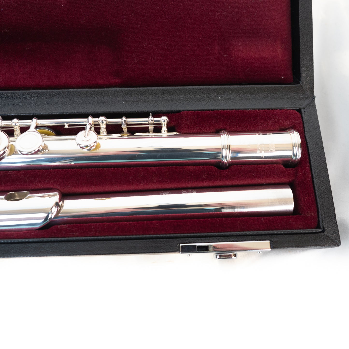 Yamaha YFL-581 Open Hole Silver Flute with original case, serviced and cleaned.