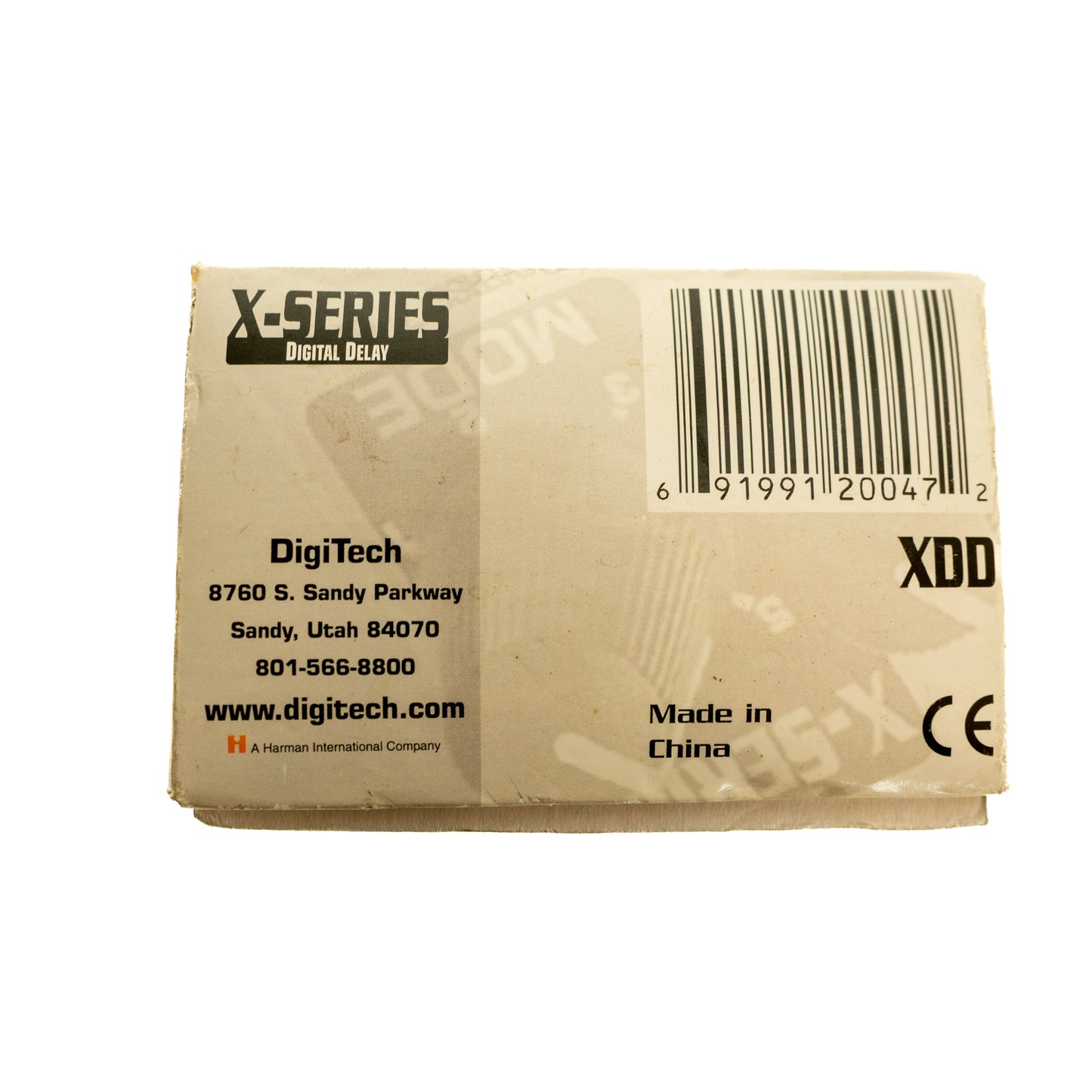 DIgitech XDD digital delay pedal with box and brochure.