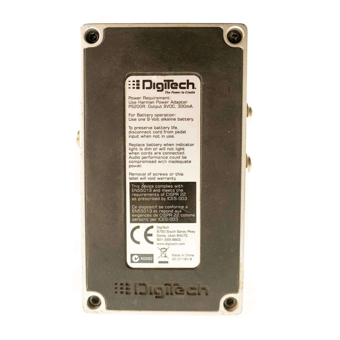 DIgitech XDD digital delay pedal with box and brochure.