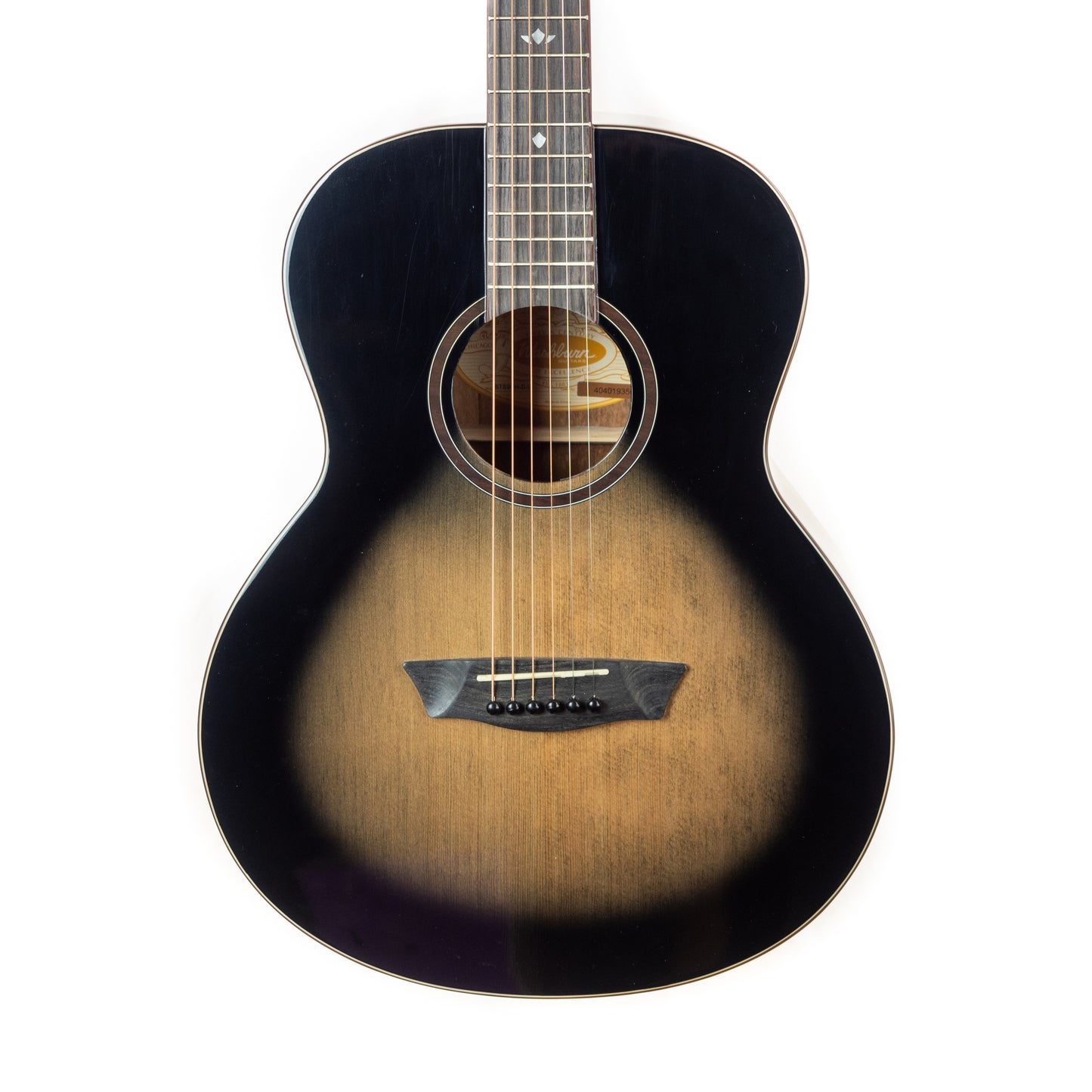Washburn BTS9CH Bella Tono Novo S9 Studio Body Acoustic Guitar, Gloss Charcoal Burst