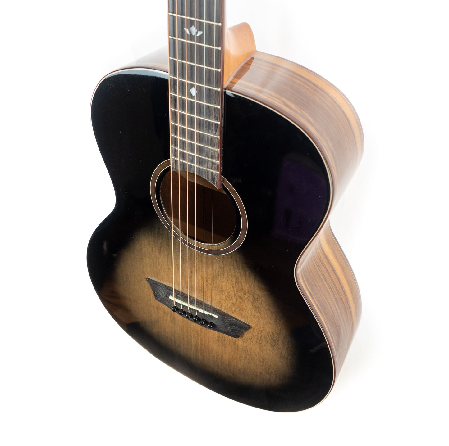 Washburn BTS9CH Bella Tono Novo S9 Studio Body Acoustic Guitar, Gloss Charcoal Burst