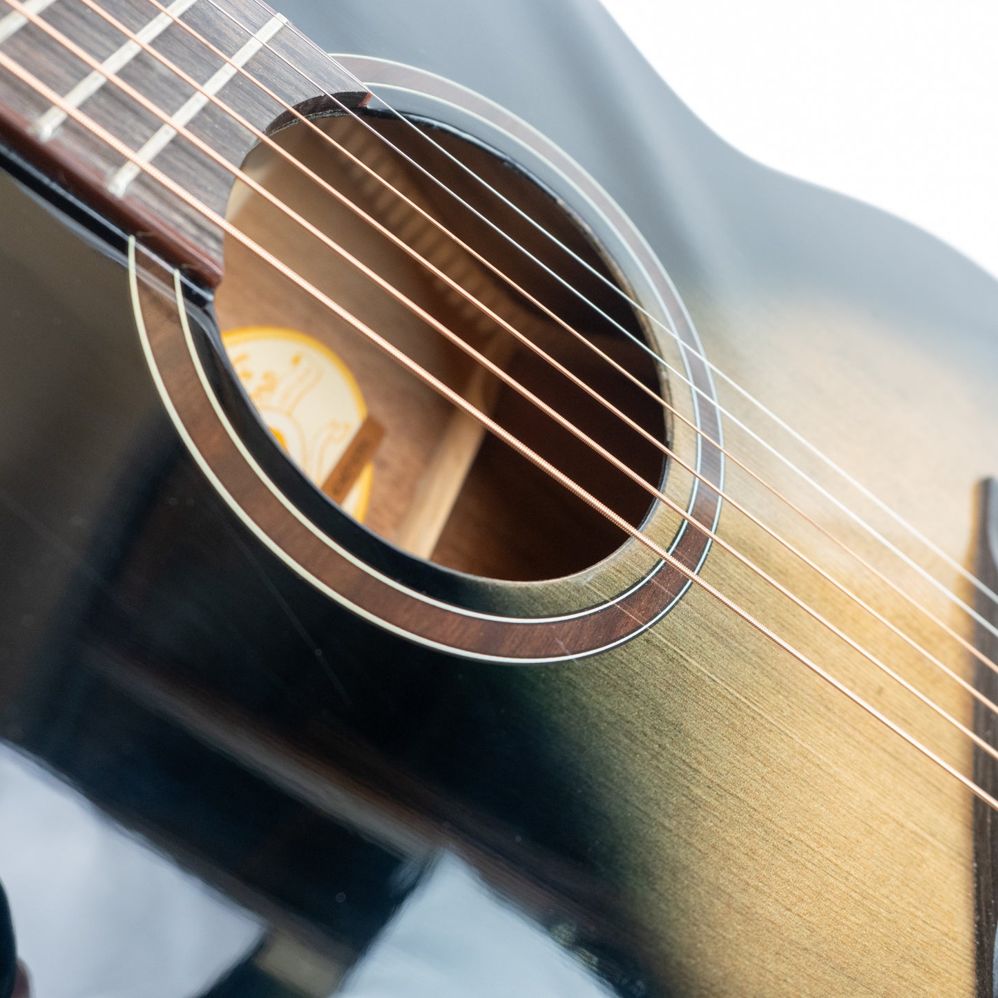 Washburn BTS9CH Bella Tono Novo S9 Studio Body Acoustic Guitar, Gloss Charcoal Burst