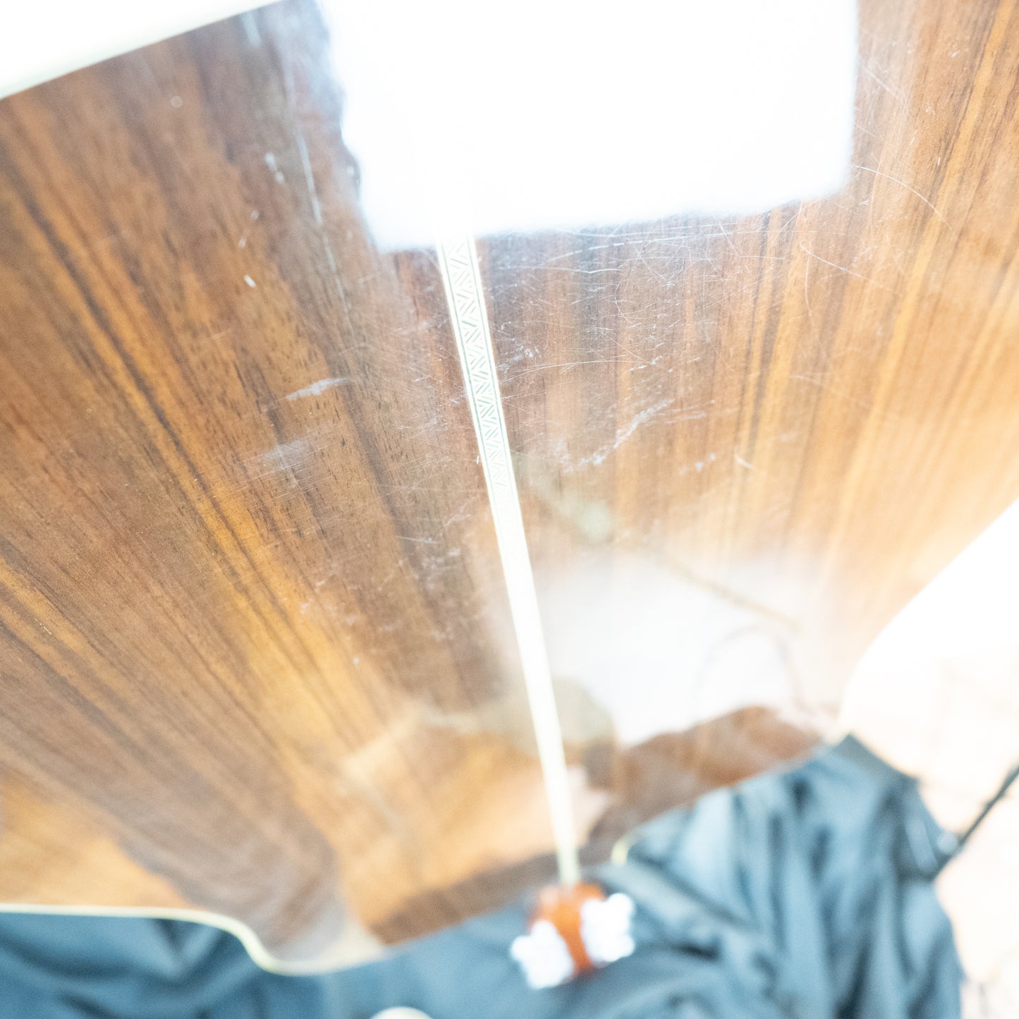 Luna AMD100 cutaway acoustic electric guitar, herringbone binding, pro repairs.