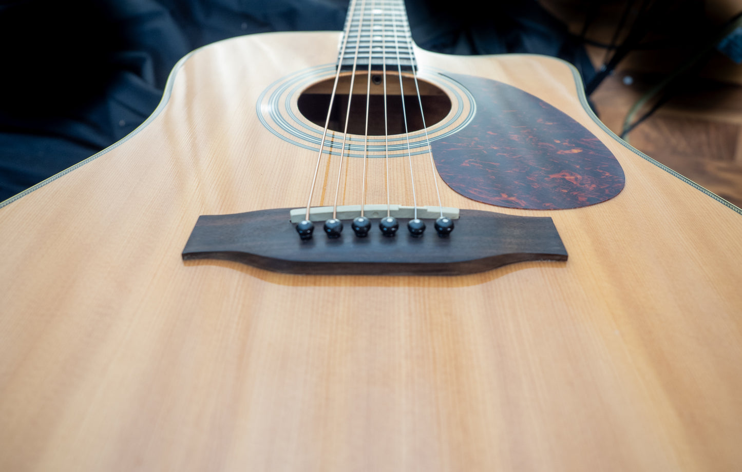 Luna AMD100 cutaway acoustic electric guitar, herringbone binding, pro repairs.