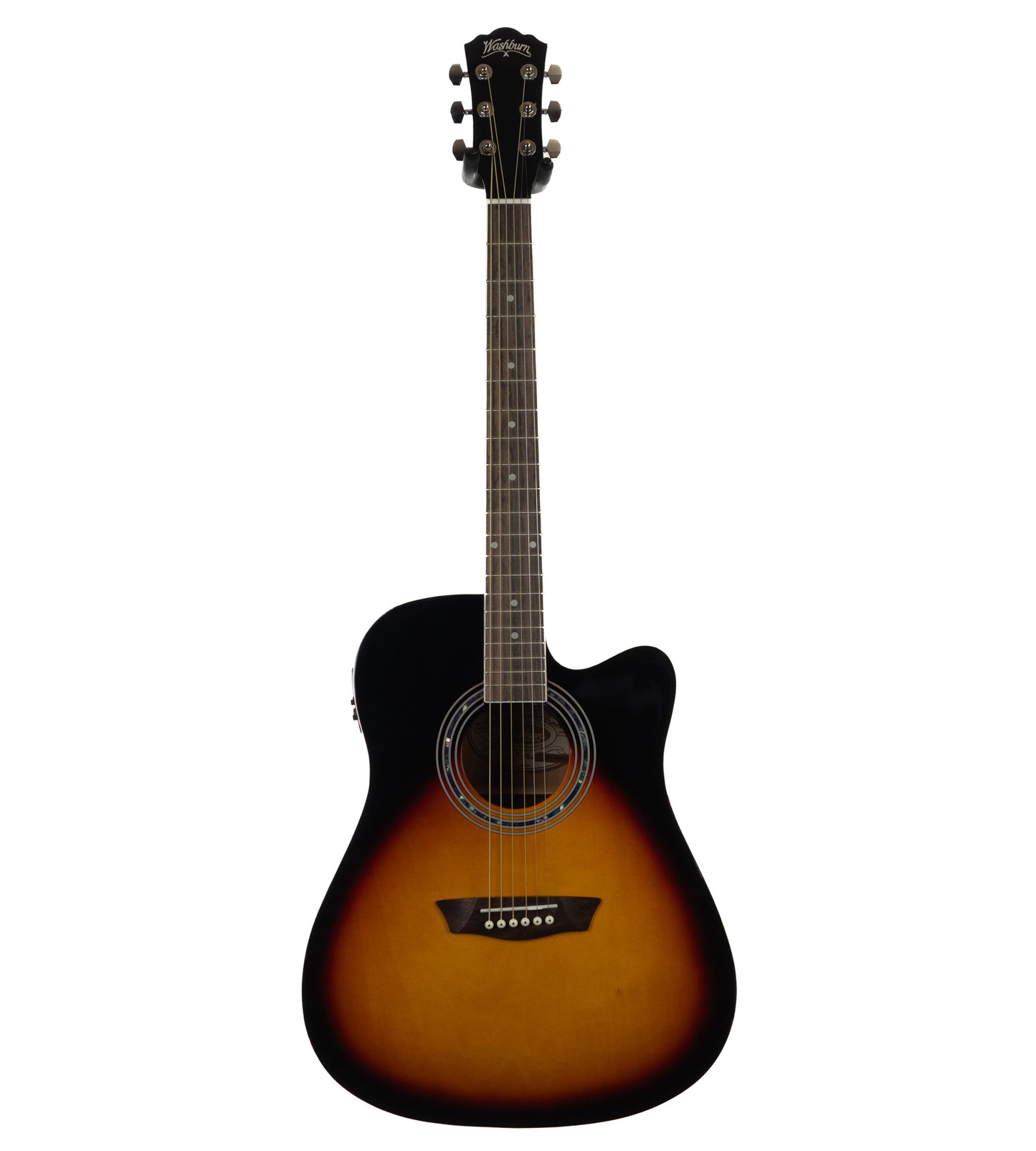 Washburn WA90CEVSB Dreadnought acoustic electric guitar, vintage sunburst