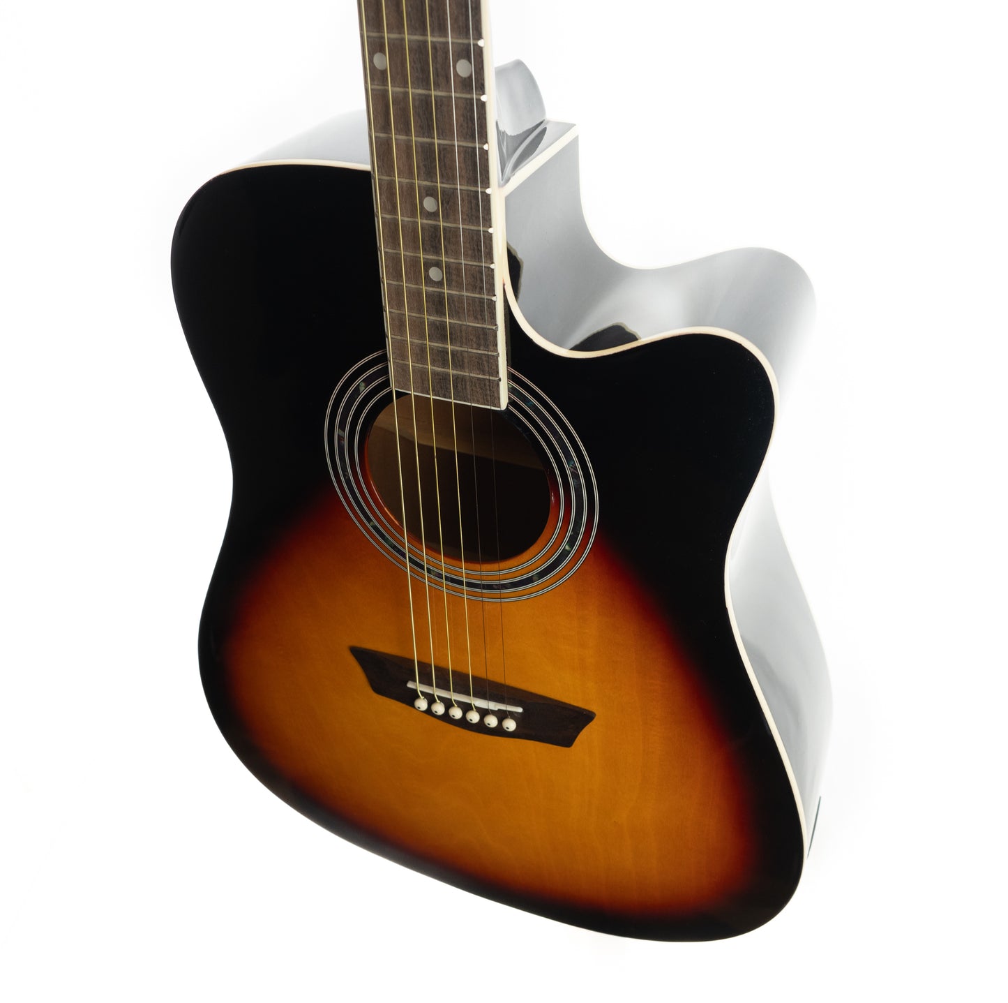 Washburn WA90CEVSB Dreadnought acoustic electric guitar, vintage sunburst