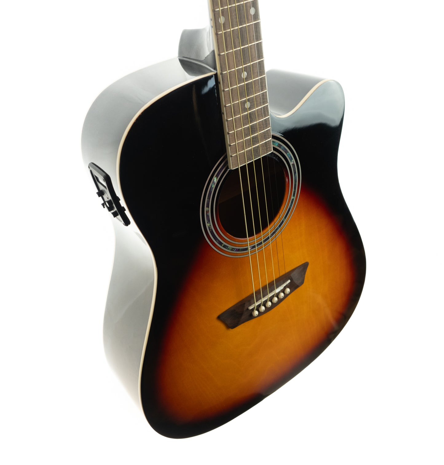 Washburn WA90CEVSB Dreadnought acoustic electric guitar, vintage sunburst