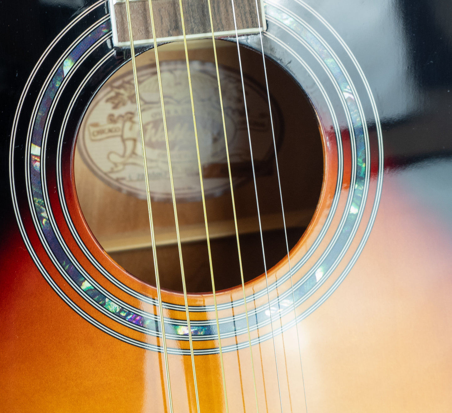 Washburn WA90CEVSB Dreadnought acoustic electric guitar, vintage sunburst