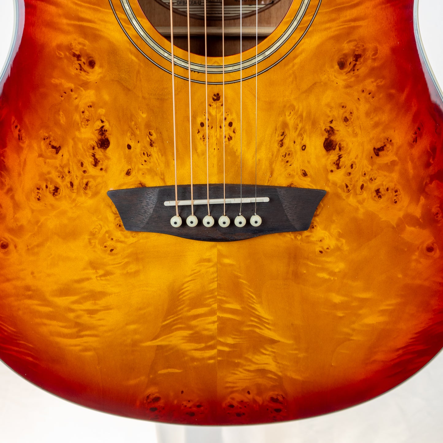 Washburn Deep Forest Burl Ace Amber Fade acoustic electric guitar model #DFBACEA