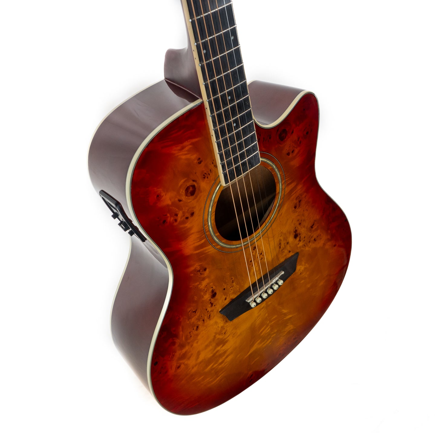 Washburn Deep Forest Burl Ace Amber Fade acoustic electric guitar model #DFBACEA