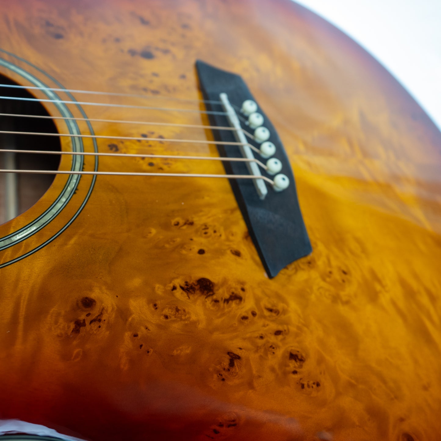 Washburn Deep Forest Burl Ace Amber Fade acoustic electric guitar model #DFBACEA