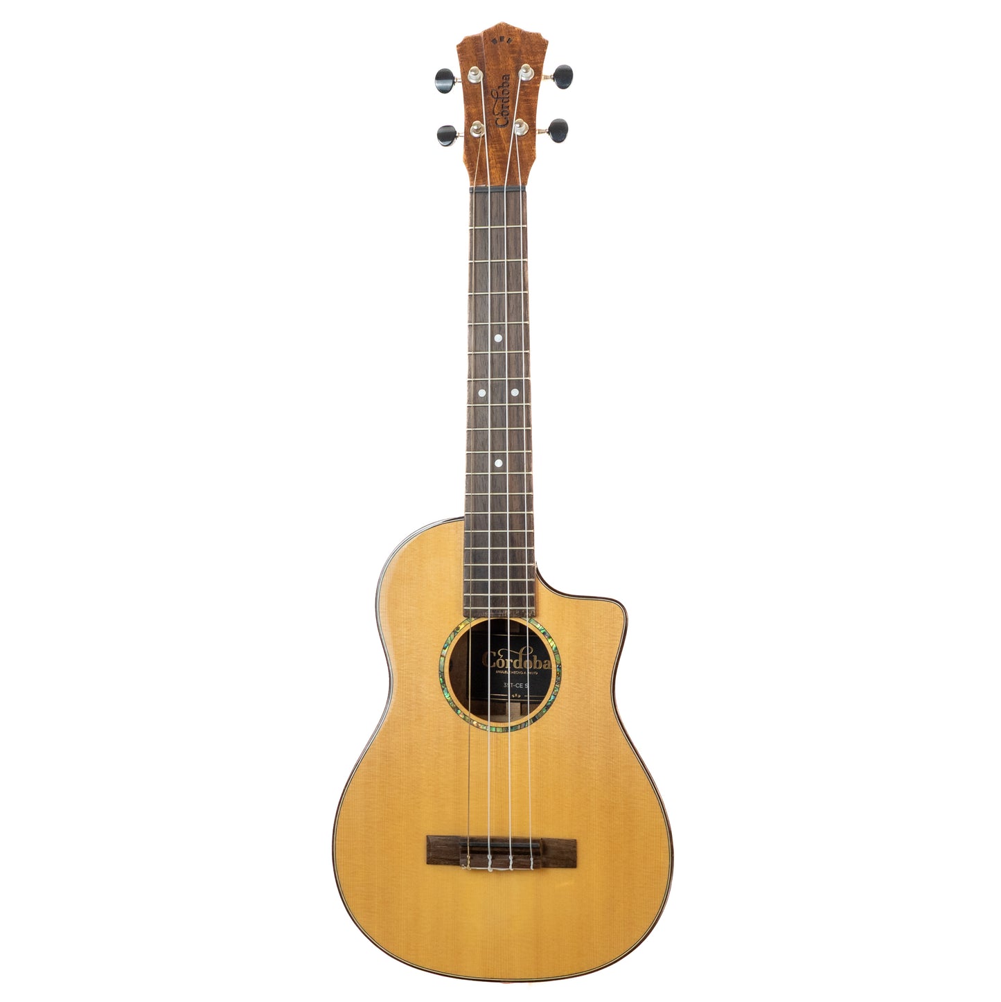 Cordoba 35T-CE S cutaway electric/acoustic tenor ukulele with gigbag