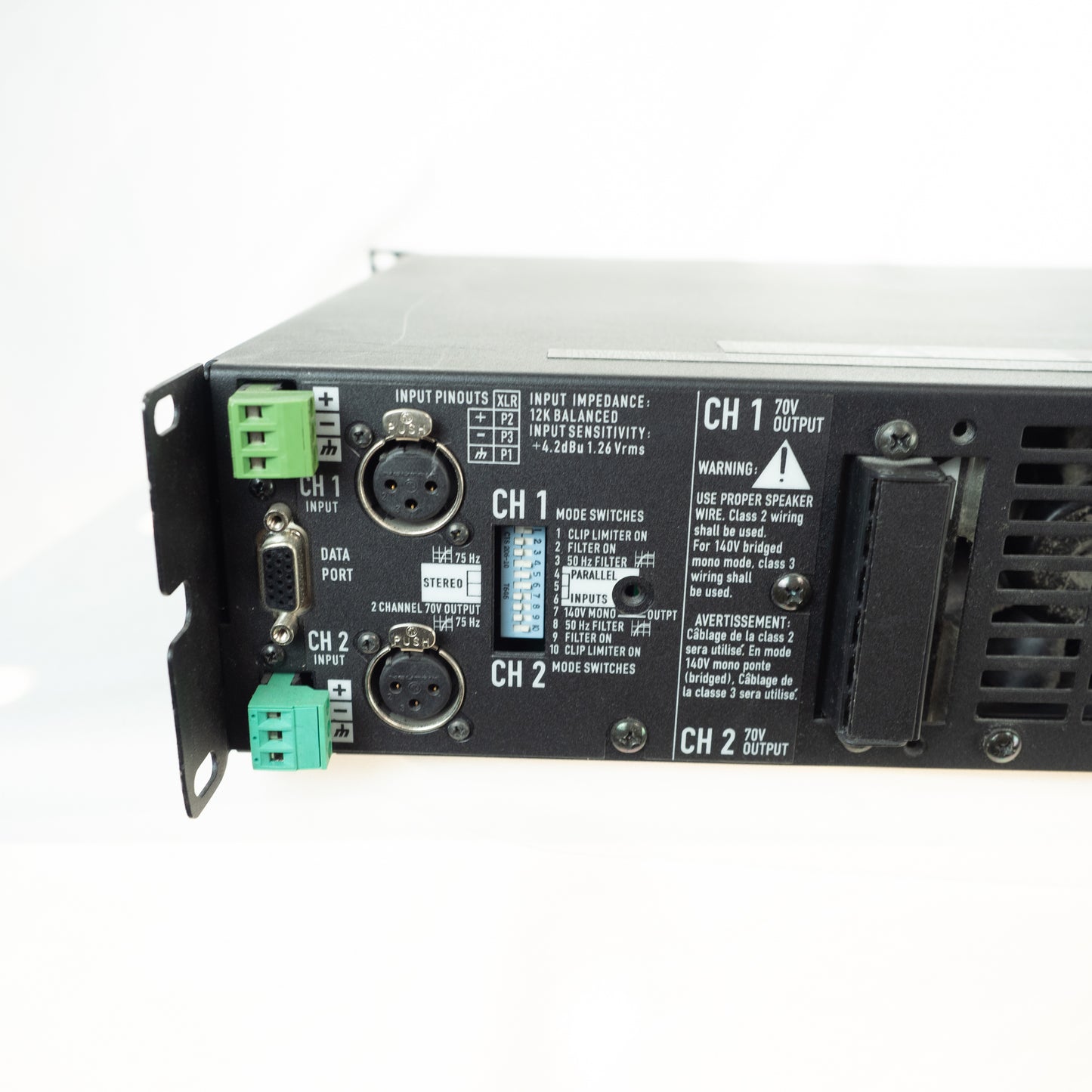 QSC CX302V 70 volt stereo power amplifier