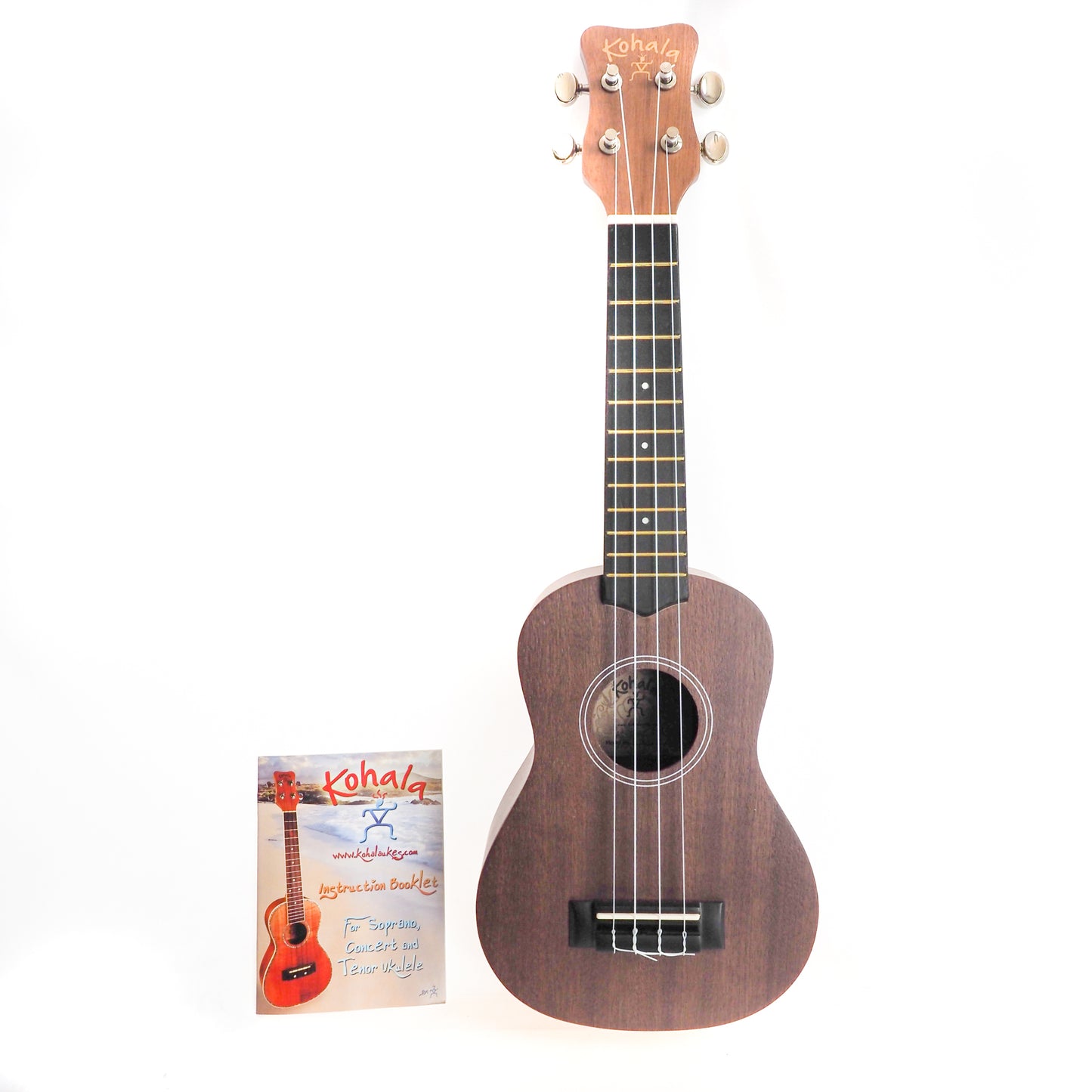 Kohala AK-SLGC Soprano ukulele with chord book, tunes up and plays in tune, nice sounding.