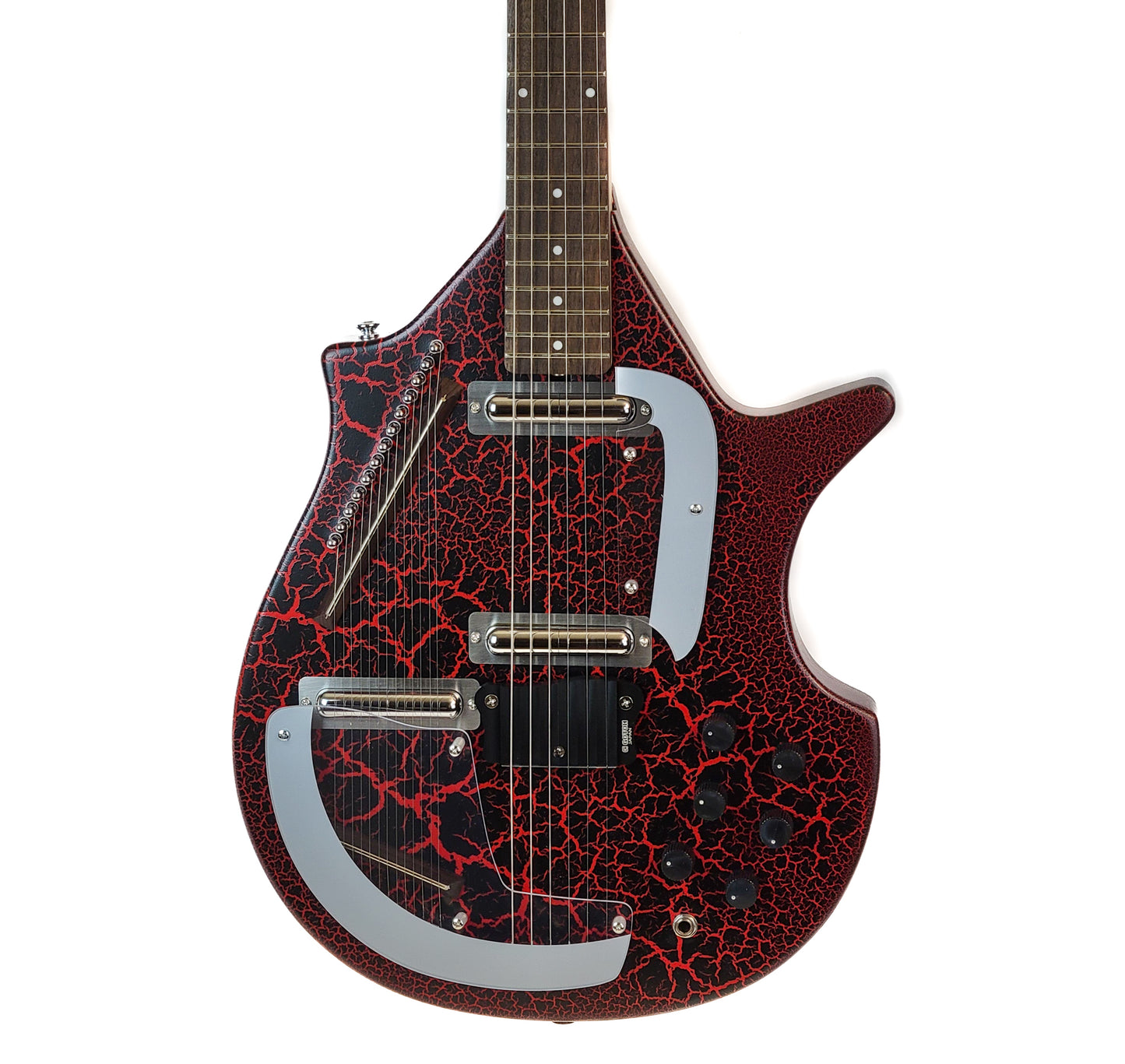 Danelectro Coral Sitar Red Crackle electric guitar, brand new, authorized dealer.