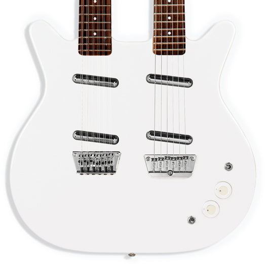 Danelectro 6/12 doubleneck electric guitar white pearl - brand new, authorized dealer
