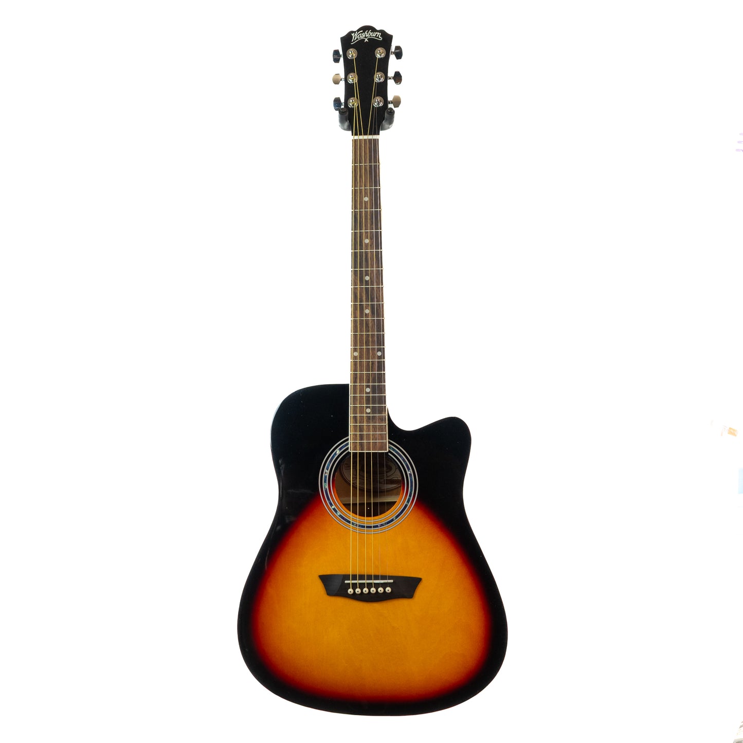 Washburn WA90CEVSB Dreadnought acoustic electric guitar, vintage sunburst