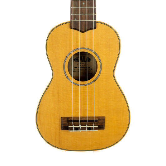 Kala solid koa and spruce soprano Joe Brown Ukulele with gigbag accessory kit pro repairs