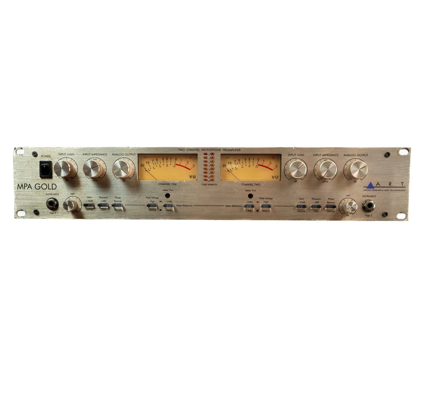 ART MPA Gold two channel microphone preamp - JJ tubes installed