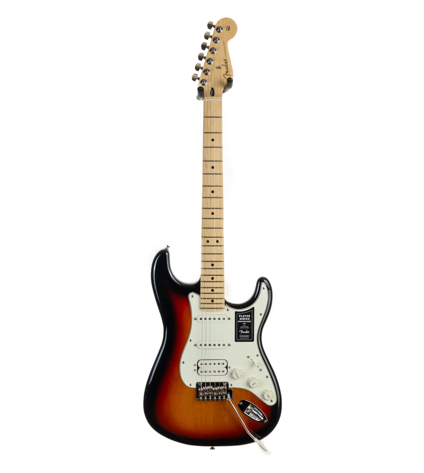 Fender Player Stratocaster, HSS, Maple Fingerboard, 3-tone sunburst electric guitar with gigbag