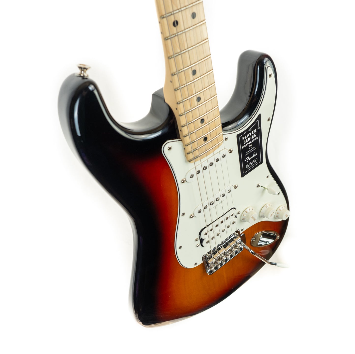 Fender Player Stratocaster, HSS, Maple Fingerboard, 3-tone sunburst electric guitar with gigbag