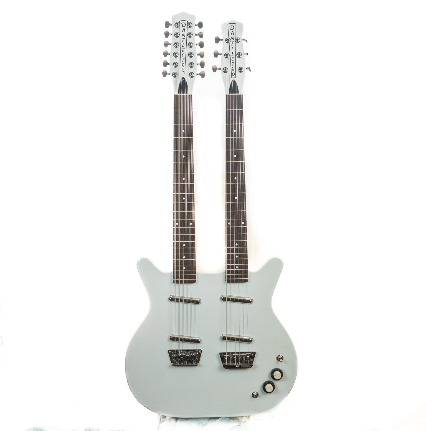 Danelectro 6/12 doubleneck electric guitar white pearl - brand new, authorized dealer