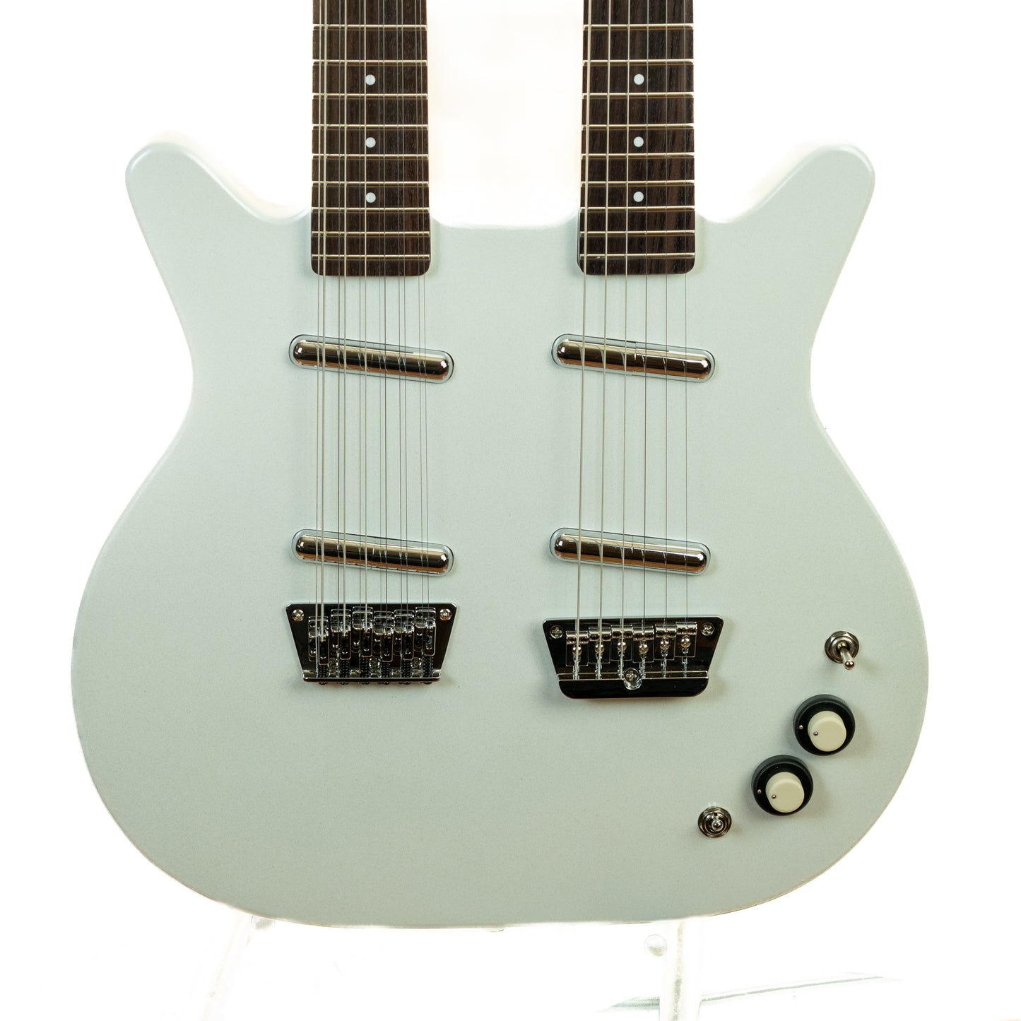 Danelectro 6/12 doubleneck electric guitar white pearl - brand new, authorized dealer