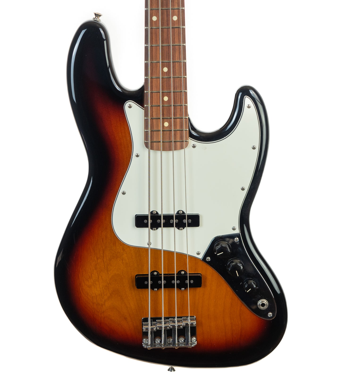 Fender Player Jazz Bass Pau Ferro fingerboard, 3-tone sunburst guitar w/gigbag