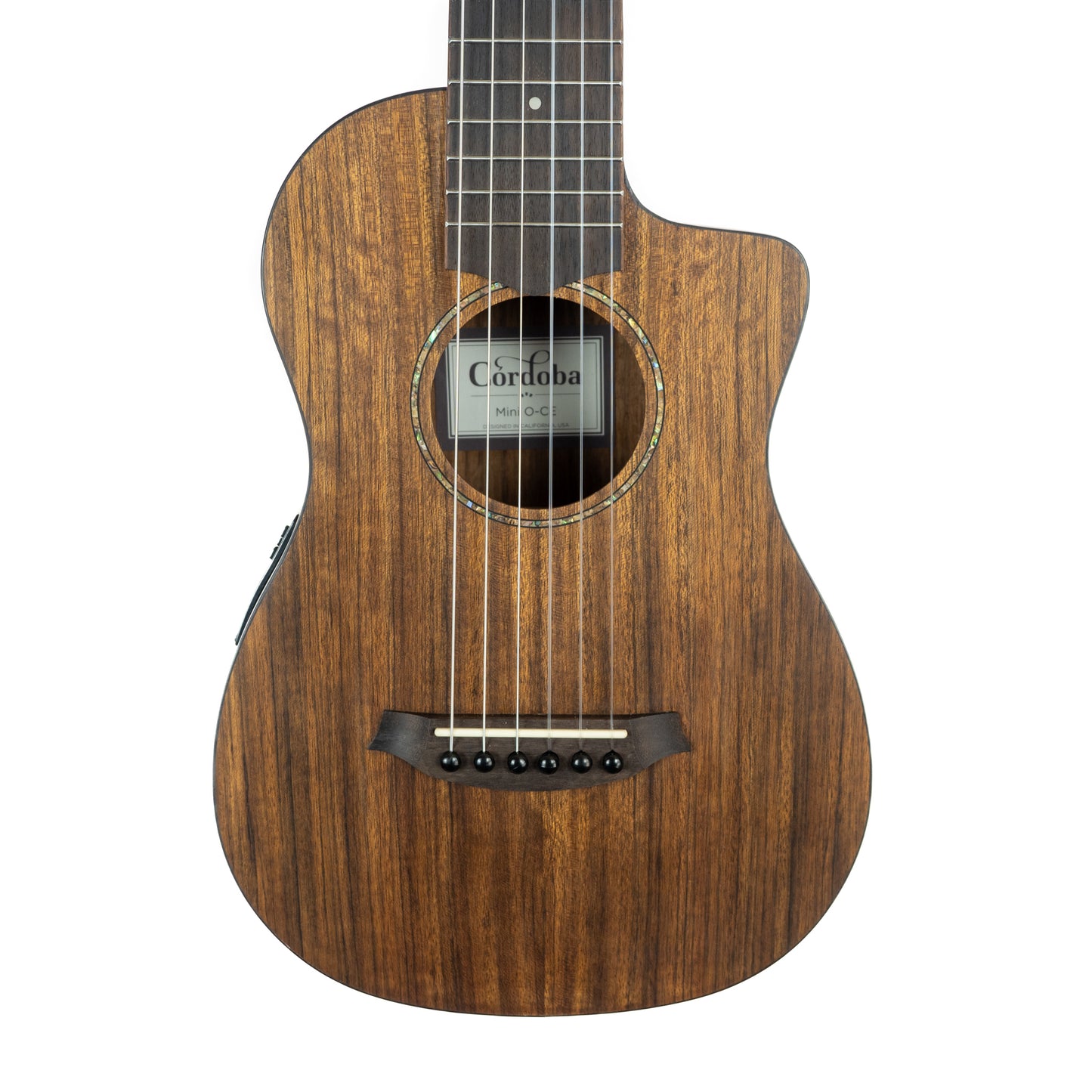 Cordoba Mini O-CE Ovangkol acoustic travel guitar with gigbag