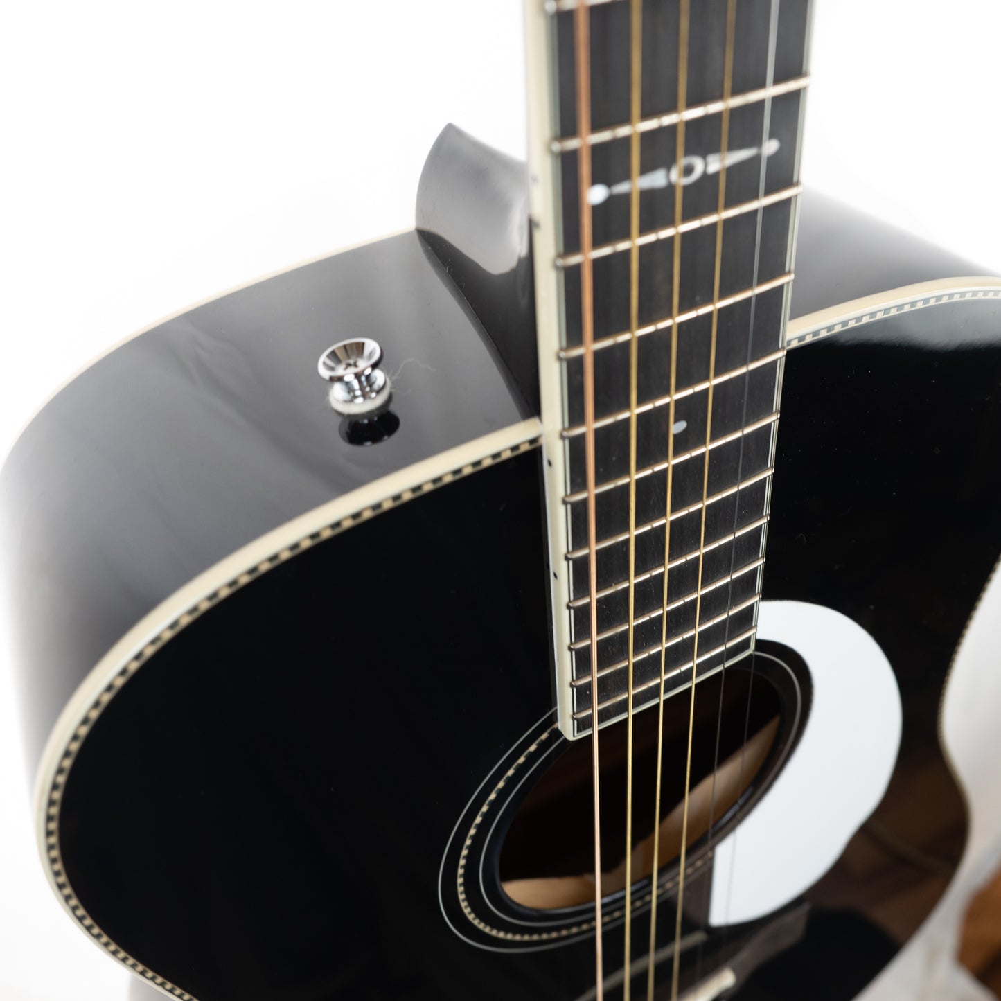 Fender PM-1E FSR dreadnought acoustic electric guitar, gloss black with hard shell case