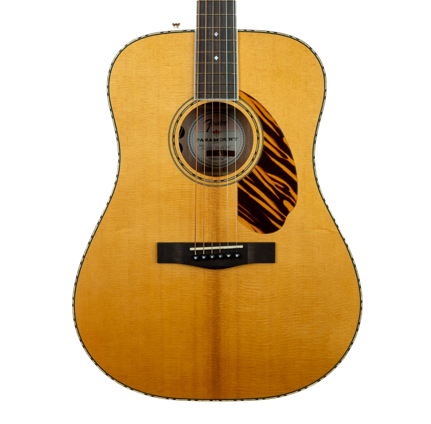 Fender PD-220E Dreadnought acoustic electric guitar, natural, with HSC