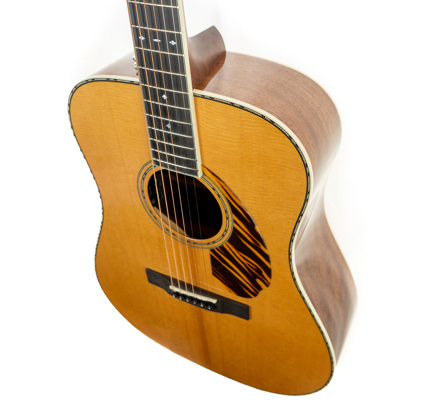 Fender PD-220E Dreadnought acoustic electric guitar, natural, with HSC