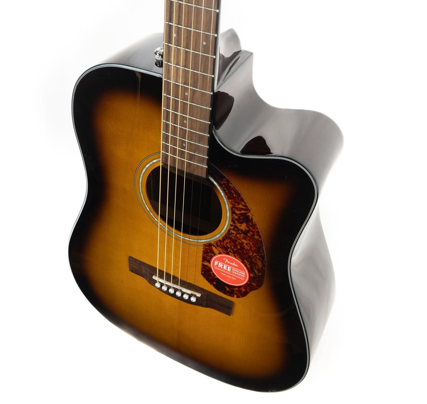 Fender CD-140SCE dreadnought acoustic electric guitar, sunburst, cutaway.