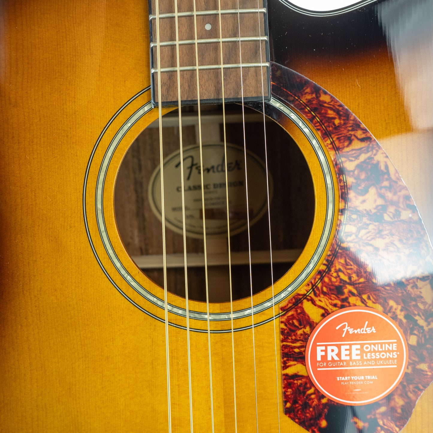 Fender CD-140SCE dreadnought acoustic electric guitar, sunburst, cutaway.