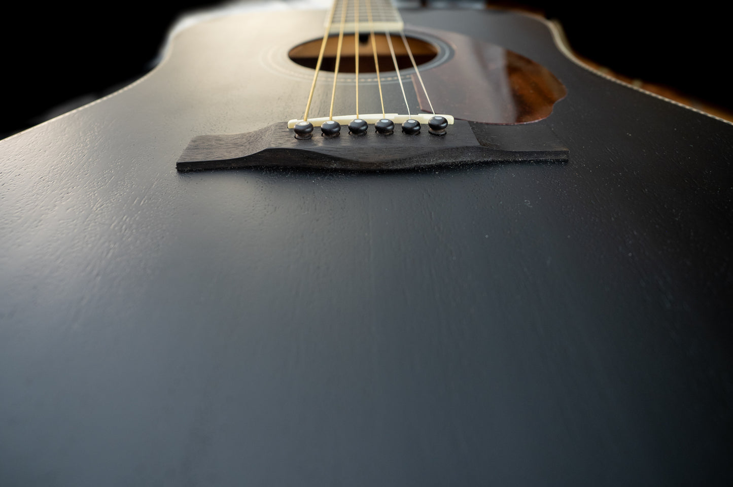 Fender PM-1E Dreadnought mahogany acoustic electric, satin black top, with hardshell case