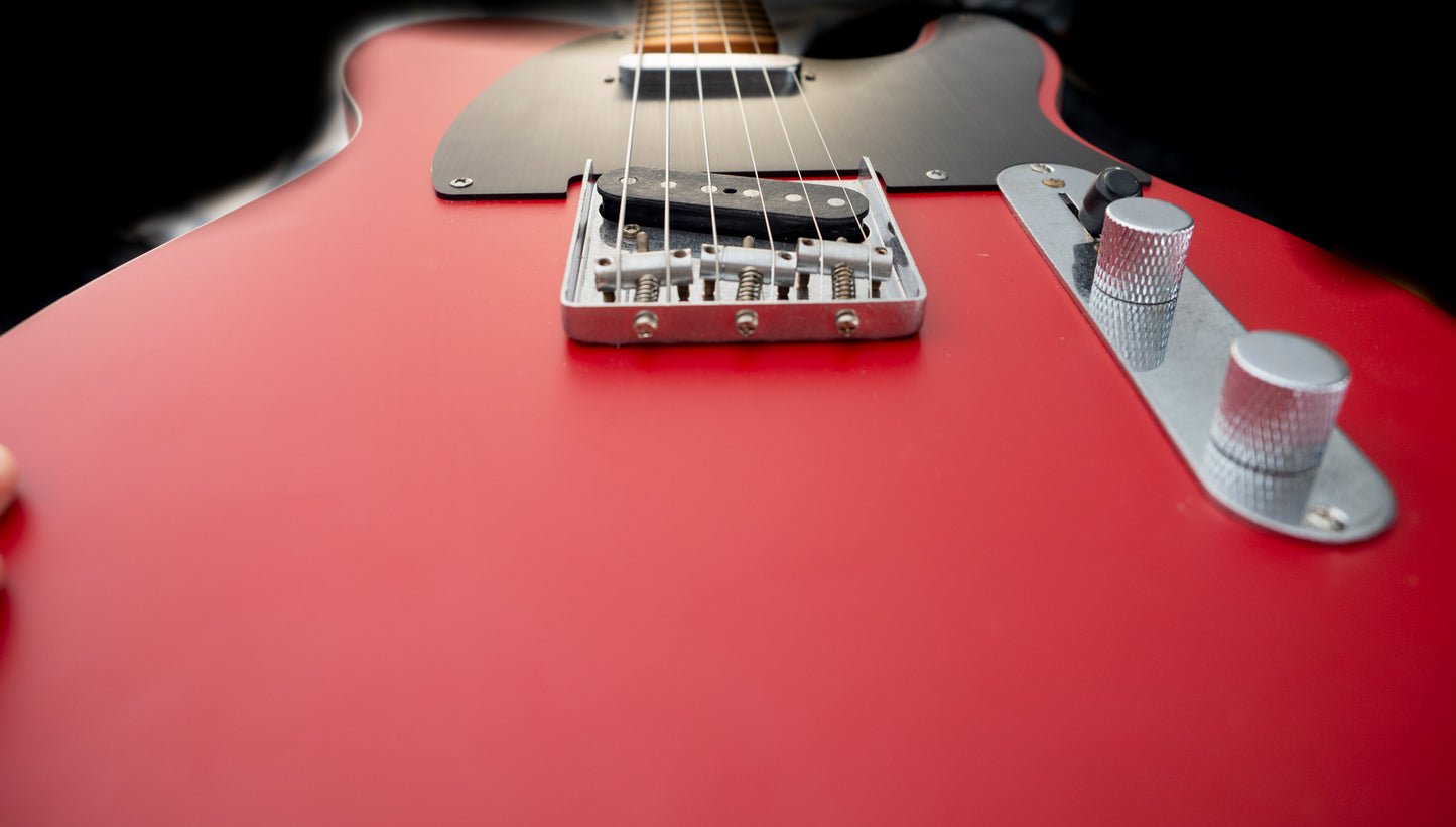 Squier 40th Anniversary Telecaster, maple neck, satin Dakota red electric guitar