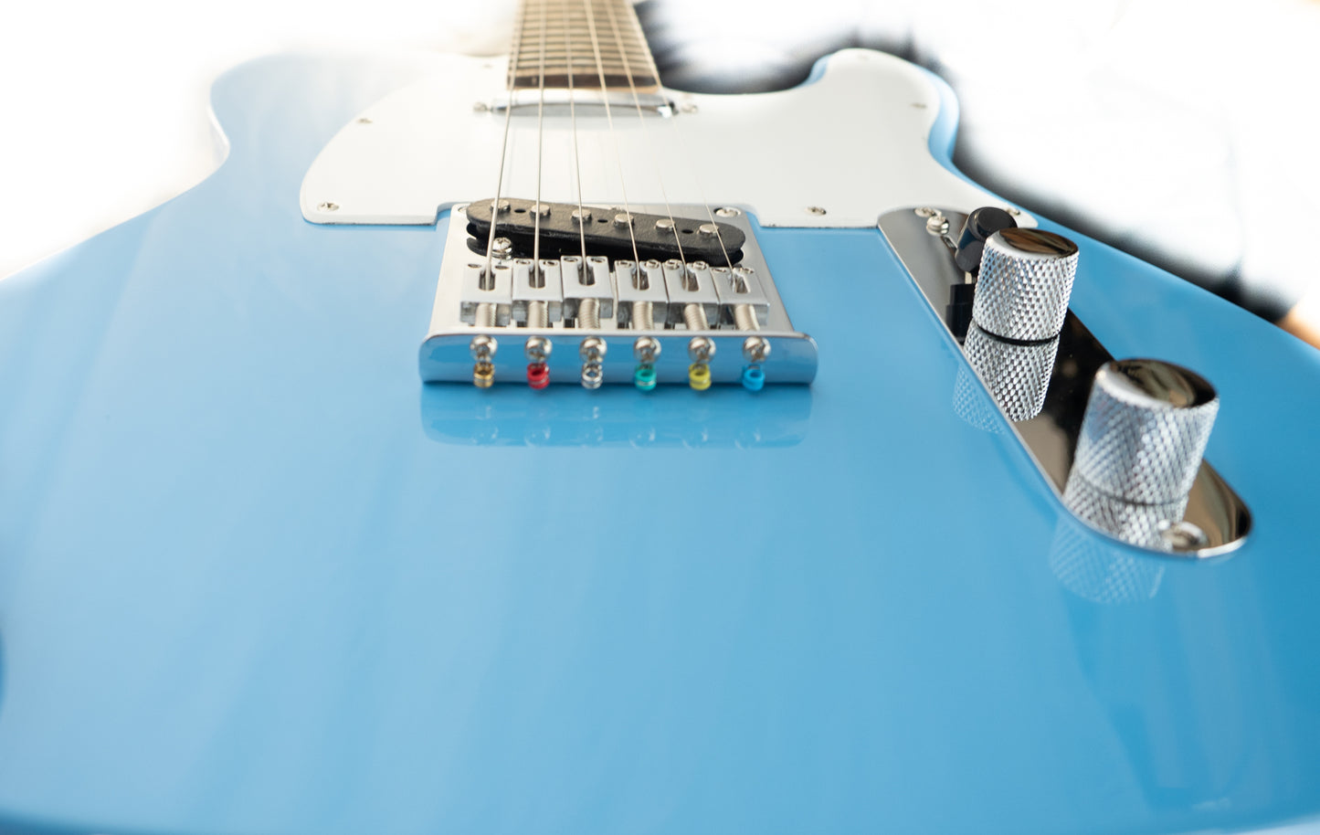 Squier Sonic Telecaster, white pick guard, California Blue - pro repairs electric guitar