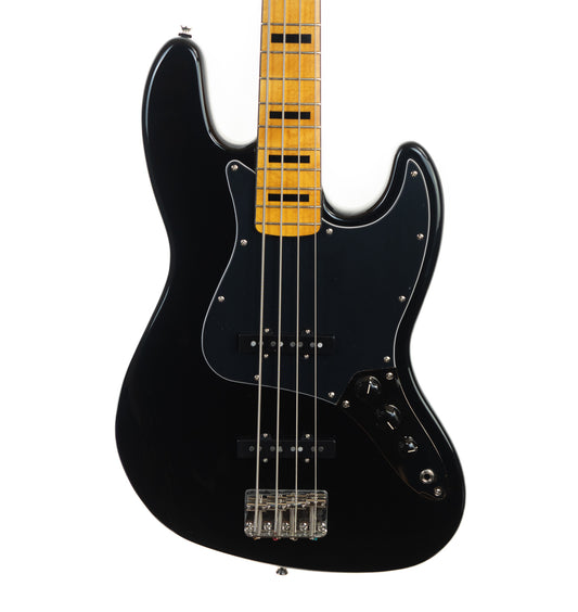 Squier Classic Vibe 70s Jazz bass, maple neck, black electric guitar