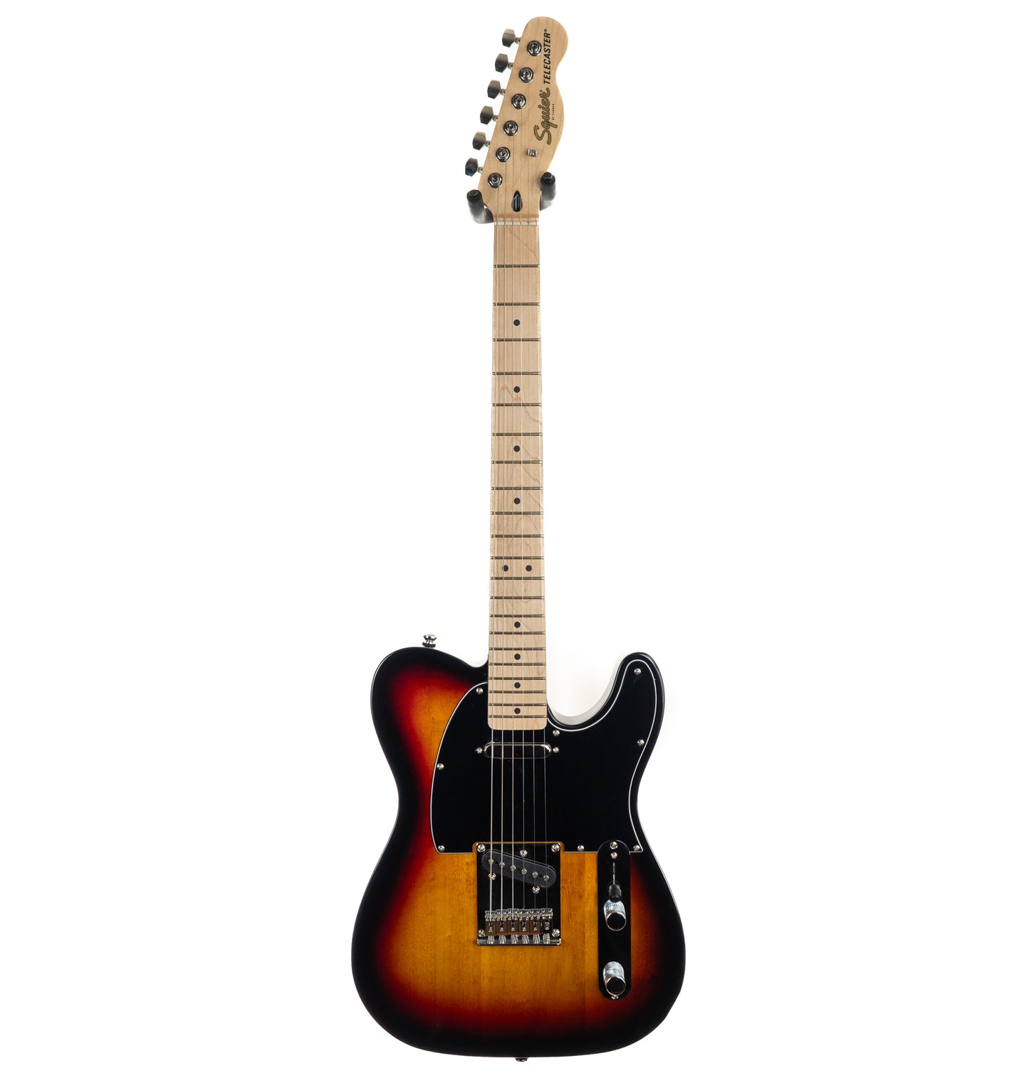 Squier Affinity Telecaster, maple neck, three tone sunburst, electric guitar