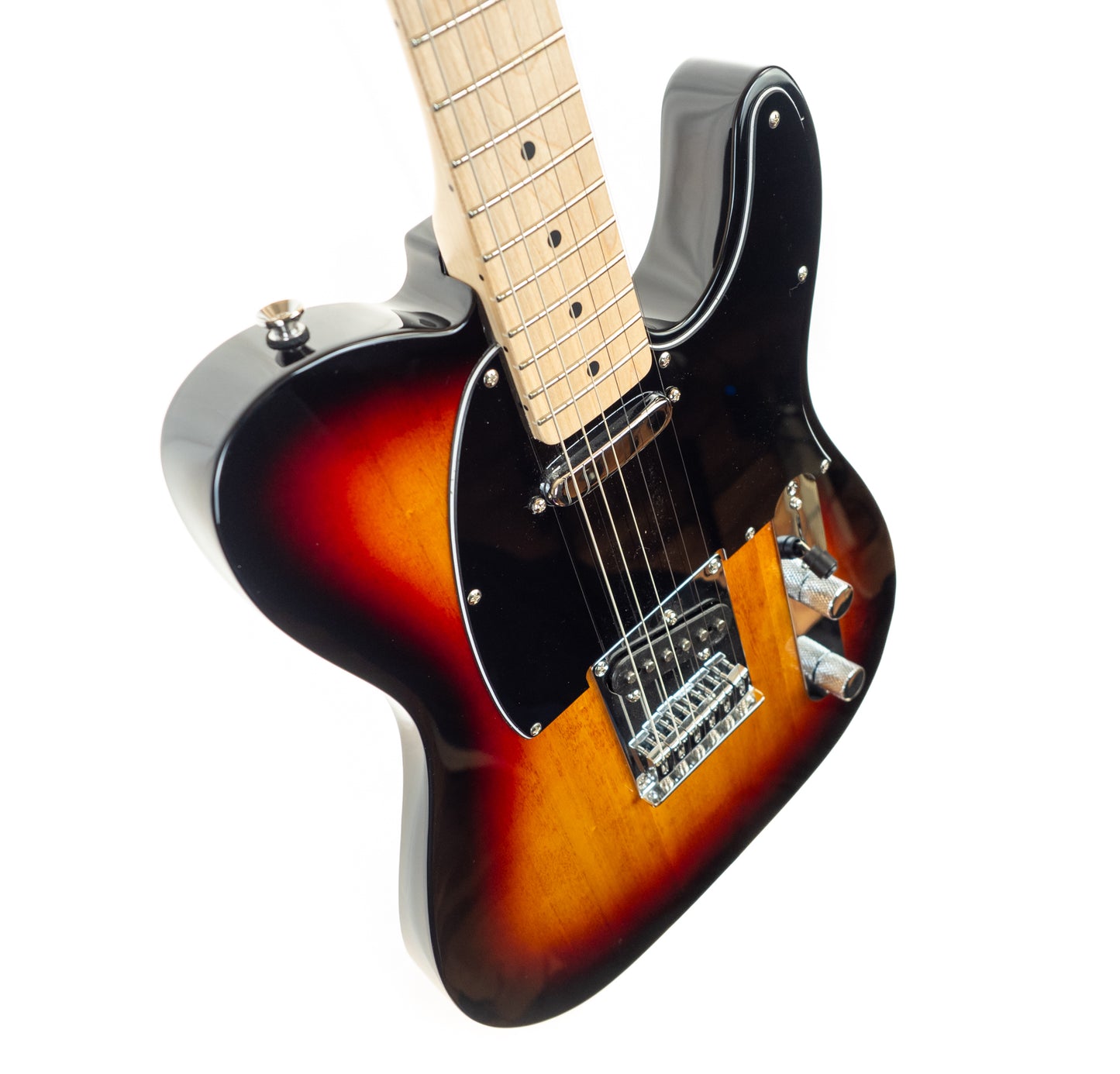 Squier Affinity Telecaster, maple neck, three tone sunburst, electric guitar