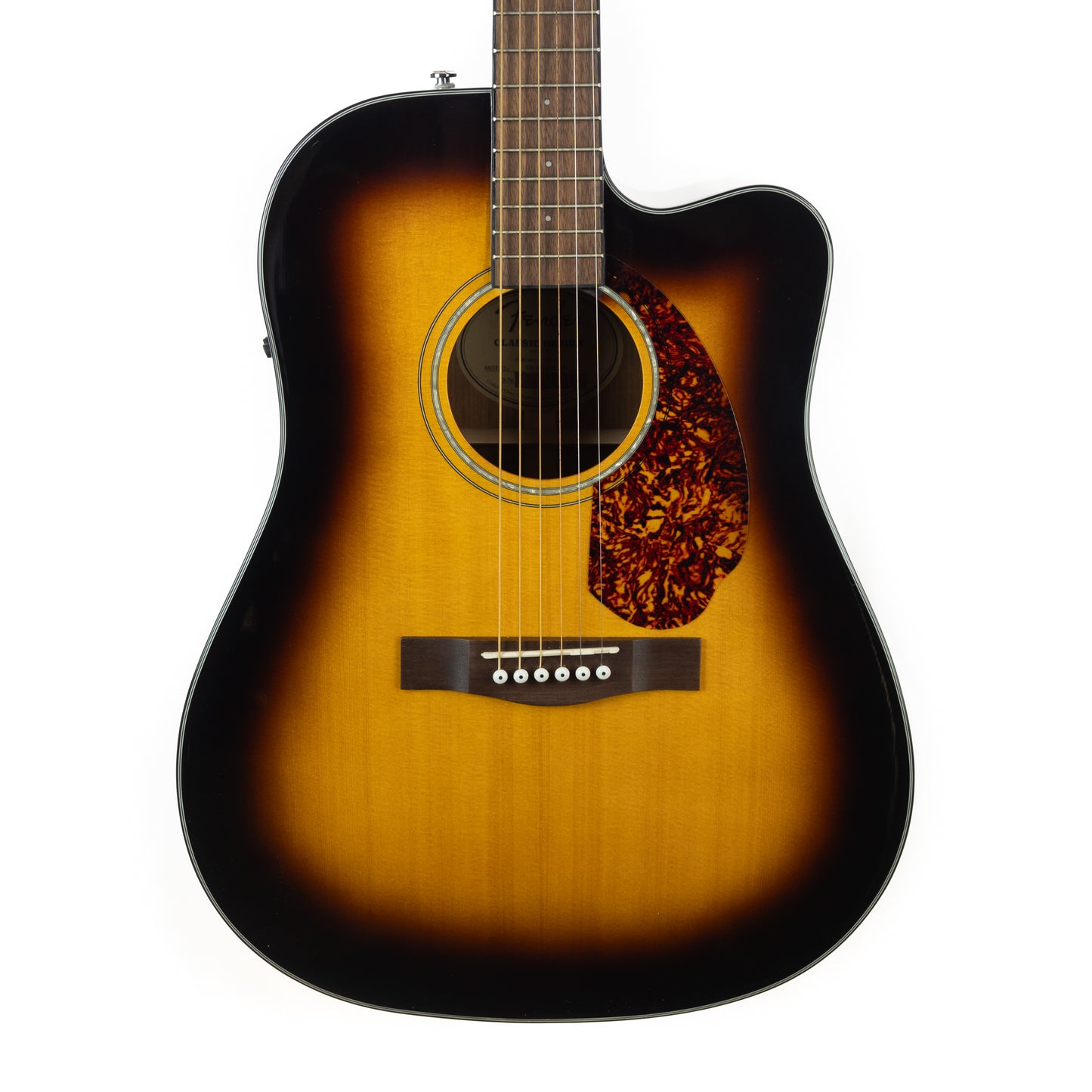 Fender CD-140SCE dreadnought -pro repairs- acoustic/electric cutaway guitar, sunburst