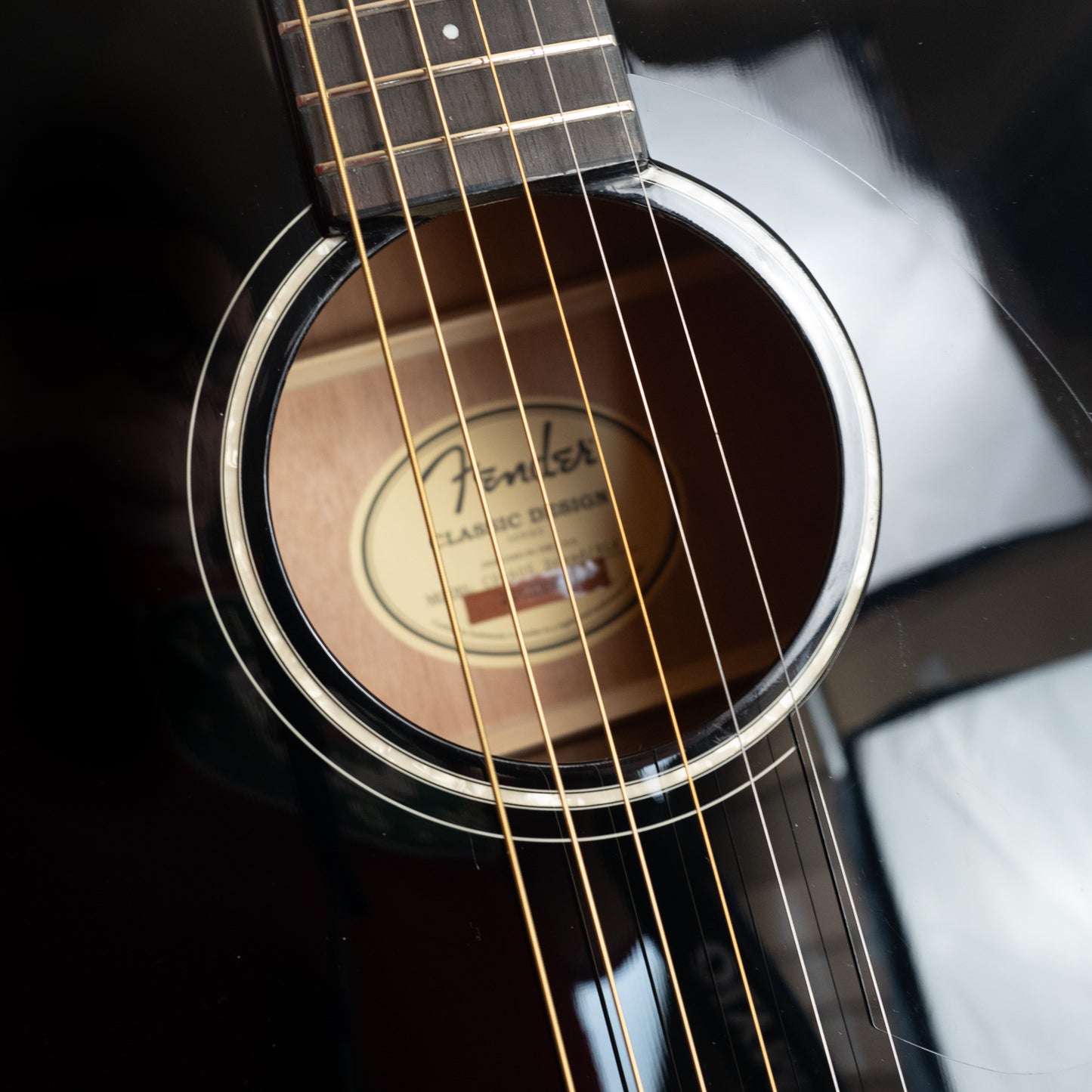 Fender CD-60S dreadnought gloss black acoustic guitar