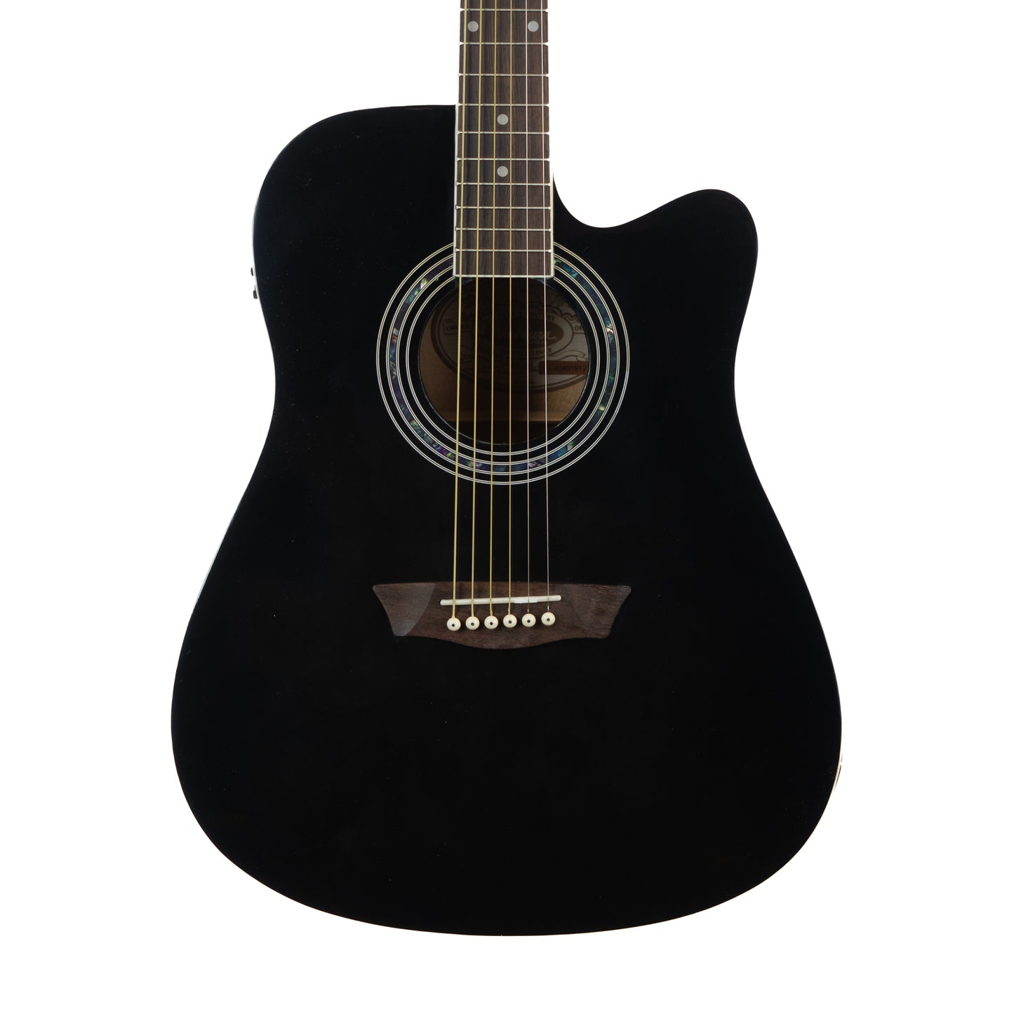 Washburn WA90CETB Dreadnought acoustic electric guitar, trans black